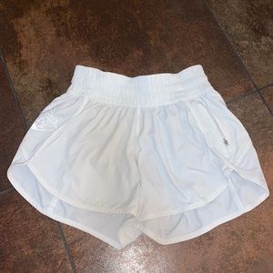 Lululemon White Tracker Shorts